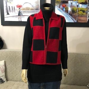 🌺100% WOOL VEST WITH ZIPPER SIZE M